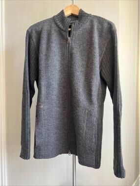 Tulliano 100% Wool Sweater Full Zip Men’s Medium